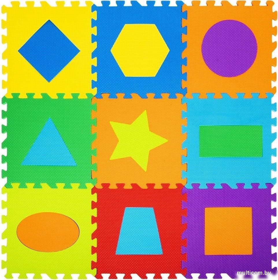 Коврик-пазл Юнландия Фигуры 664664