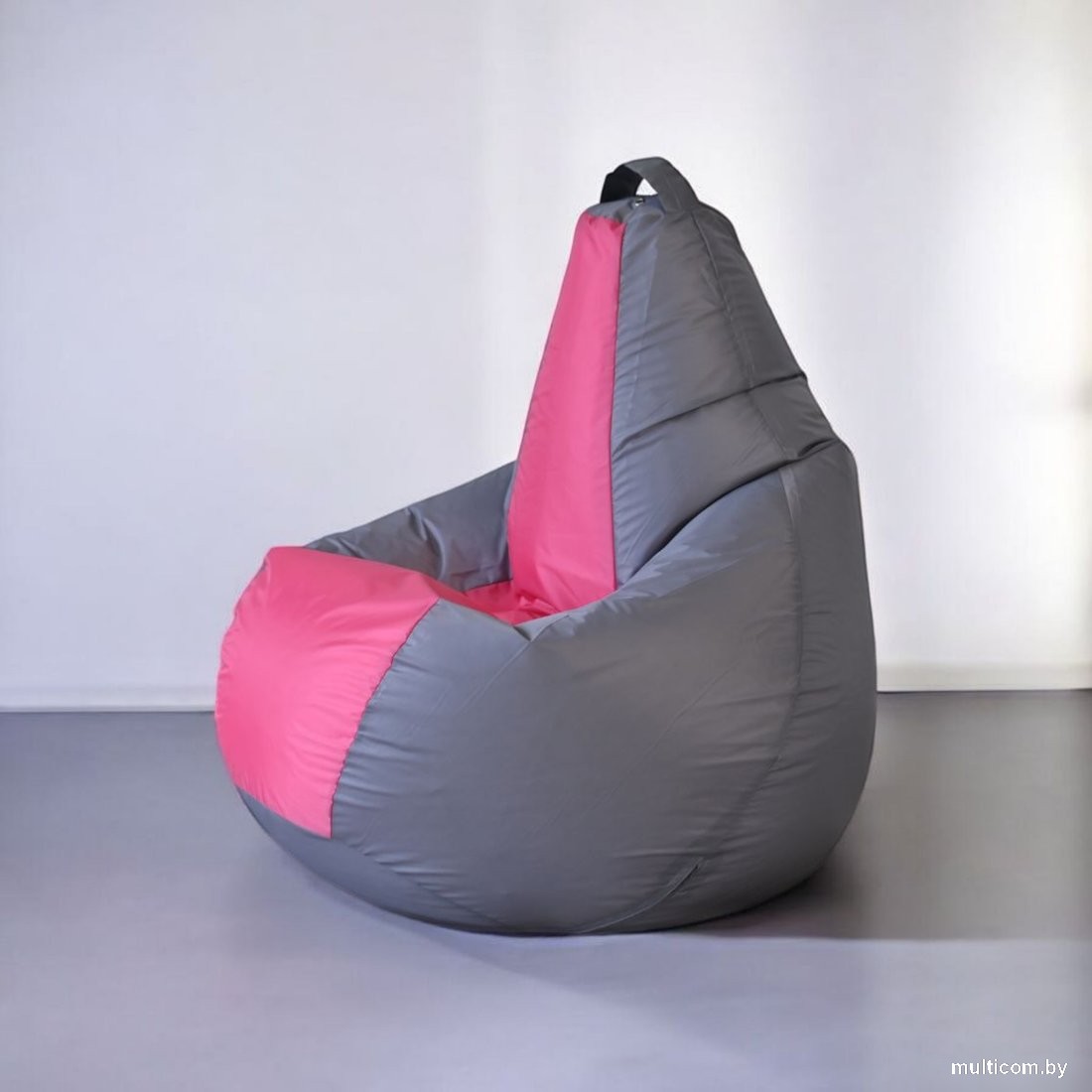Кресло-мешок Mio Tesoro Груша Kombo XXL GF-130x85-SF (серый/фуксия)