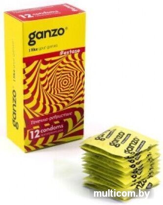 Рельефные презервативы Ganzo Extase №12
