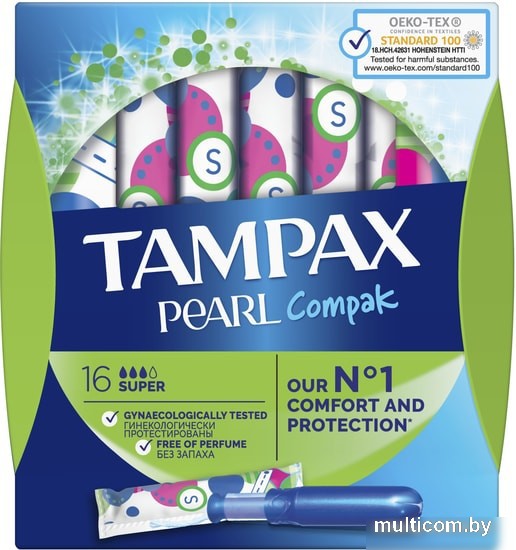Тампоны с аппликатором Tampax Pearl Super Duo с аппликатором (16 шт)