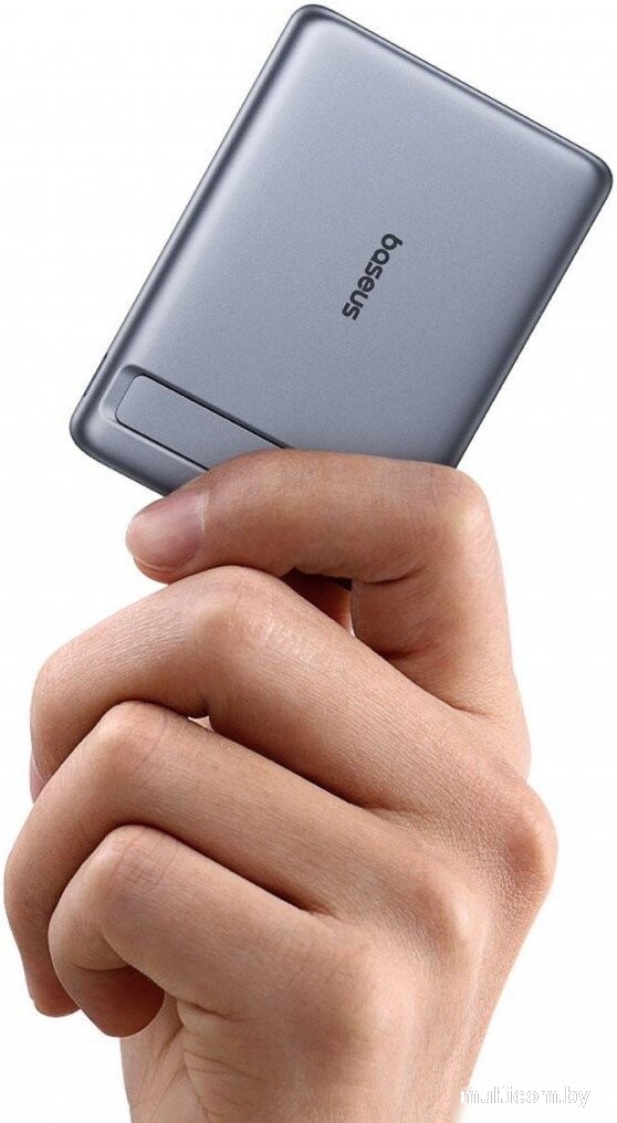 Внешний аккумулятор Baseus PicoGo AM31 Mini Magnetic Power Bank with Stand 20W 5000mAh (серый)