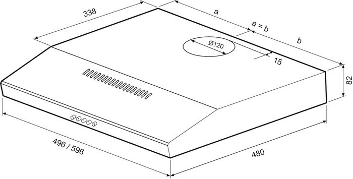 Кухонная вытяжка Krona Ermina 500 PB (черный)