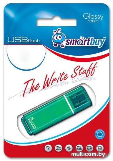 USB Flash Smart Buy Glossy Green 16GB (SB16GBGS-G)