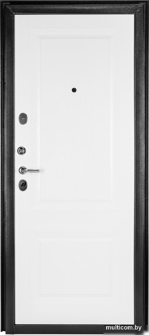 Металлическая дверь Guard Классика MG60 97х205 правая (черное серебро/белый ясень)