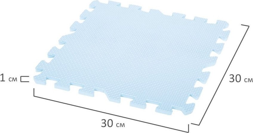 Коврик-пазл Юнландия 664662 (голубой)