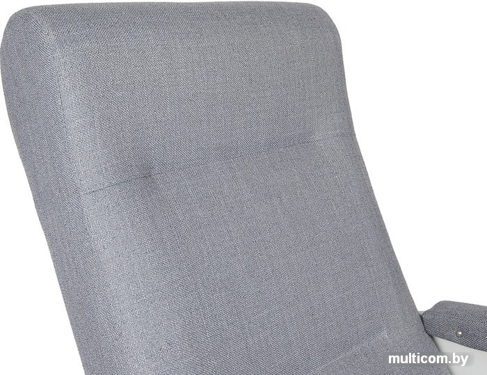 Кресло-качалка Бастион 2 с подножкой (рогожка, Мемори 15/белый)