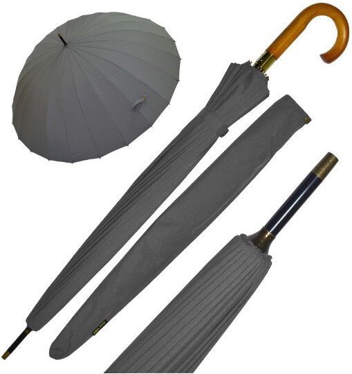 Зонт-трость Ame Yoke L65-24CH (серый)