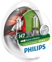 Галогенная лампа Philips H7 LongLife EcoVision 2шт