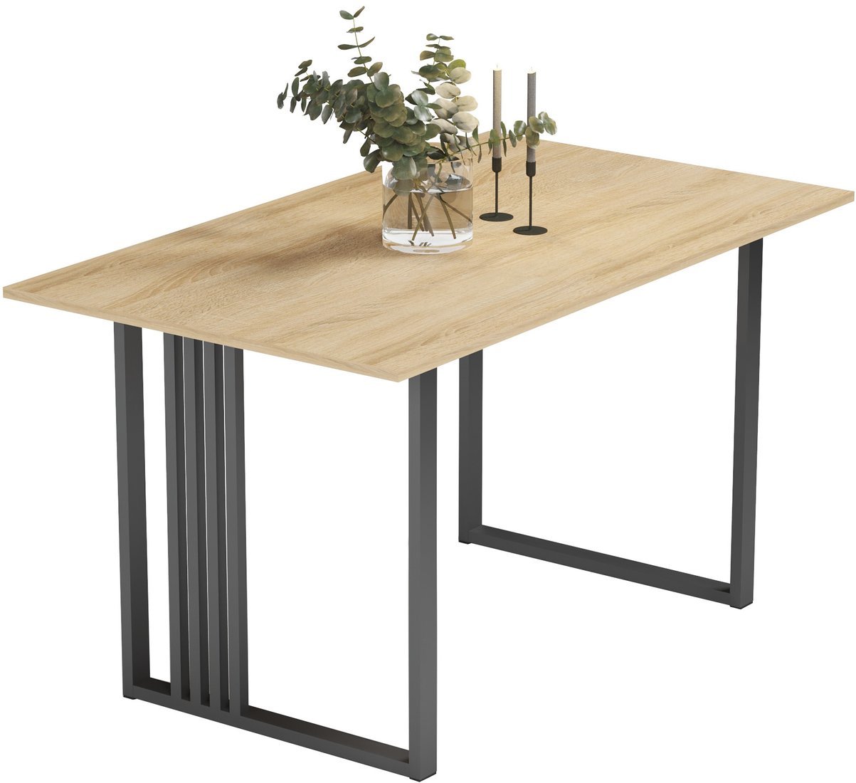 Кухонный стол Mio Tesoro Laim 100x60 (дуб сонома/черный)