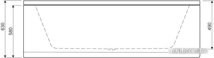 Ванна Cezares Plane 180x80