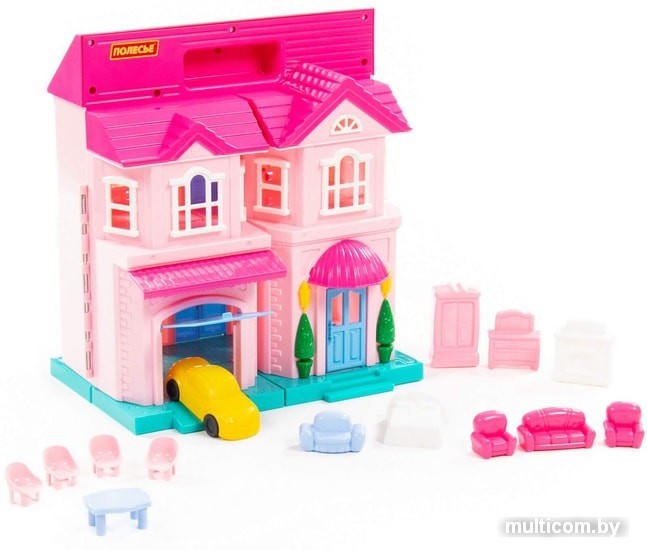 Кукольный домик Полесье София с набором мебели и автомобилем 78018