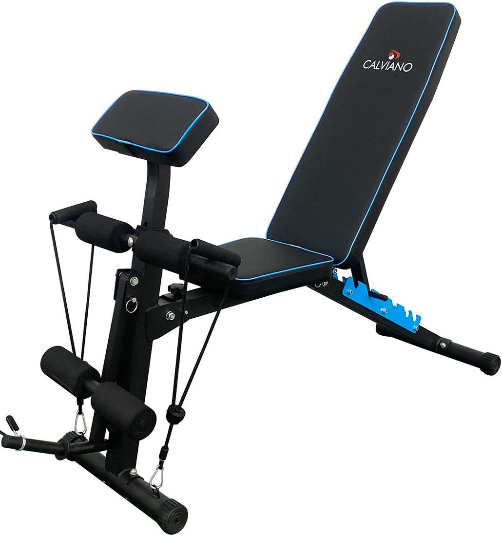 Силовая скамья Calviano 1003 складная (черный/синий)