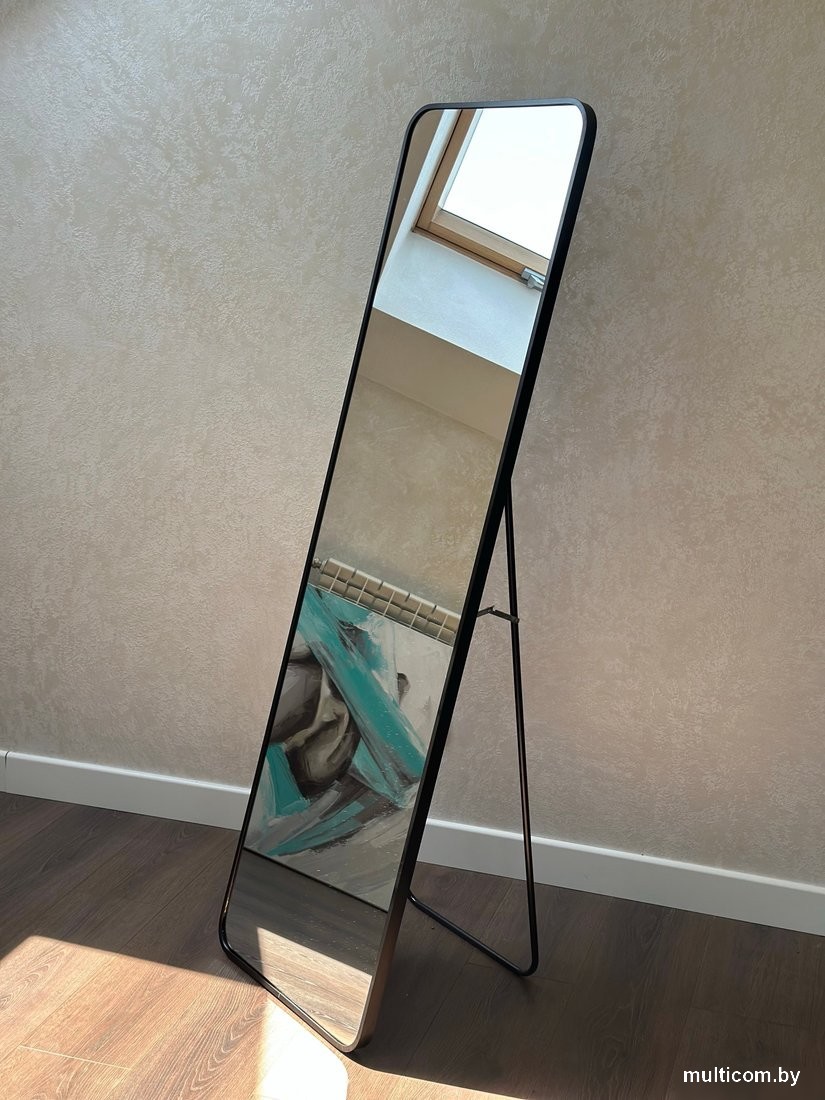 Зеркало eMZe Закругленные углы 45х150 DK0919.CHE (черный)