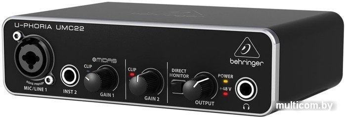 Аудиоинтерфейс BEHRINGER U-Phoria UMC22