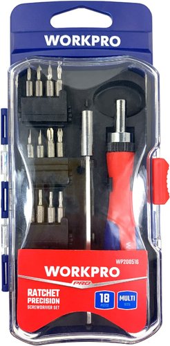 Набор отвертка с битами Workpro WP200516 (18 предметов)