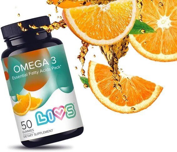 БАД LIVS Комплекс Омега кислот со вкусом апельсина (50 шт)