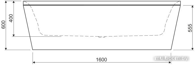 Ванна Cezares Metauro Central 180x80