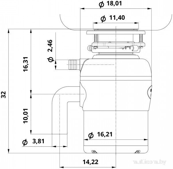 Измельчитель пищевых отходов ARFEKA Premium FWD Medium