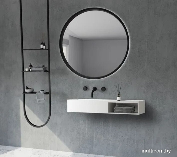 Abber Тумба с умывальником Stein AS2649-0.8 (подвесной, белый матовый)