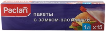 Пакеты фасовочные Paclan с замком-застежкой 18x22 (15 шт)