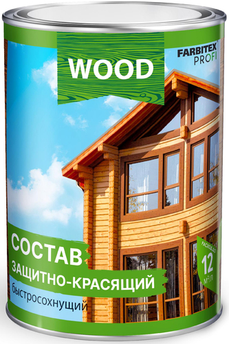 Пропитка Farbitex Profi Wood Состав защитно-красящий быстросохнущий 2.7 л (бесцветный)