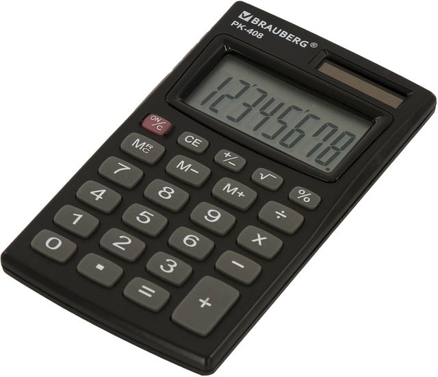 Калькулятор BRAUBERG PK-408-BK 250517 (черный)