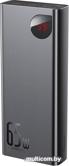 Портативное зарядное устройство Baseus Adaman Metal Digital Display PPIMDA-D01 20000mAh (черный)