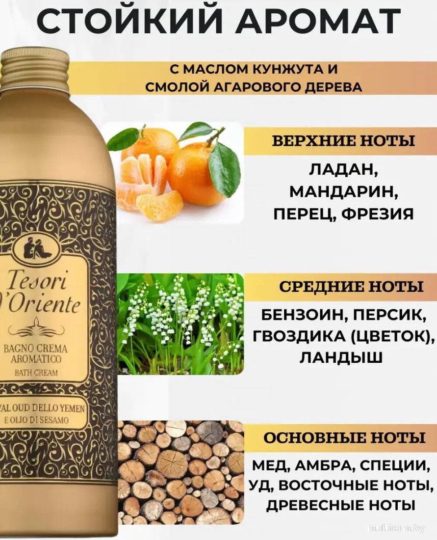 Tesori d'Oriente Крем-гель для душа Royal oud 500 мл