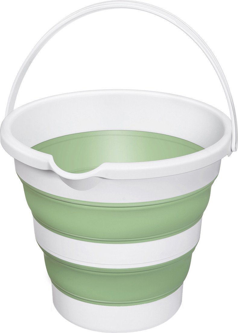 Ведро Эльфпласт Flexy 644 (белый/светло-зеленый)