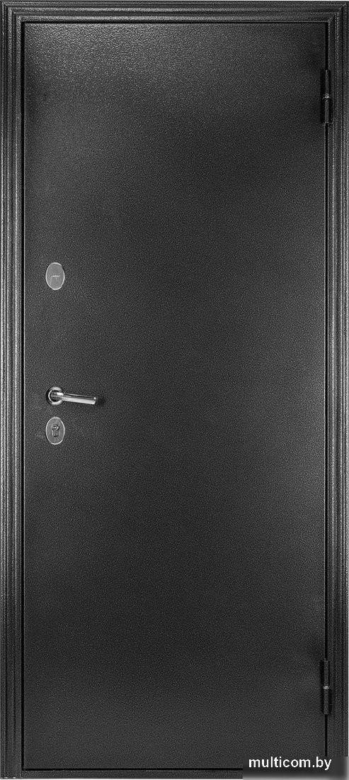 Металлическая дверь Guard Термо MG75 97х205 правая (черное серебро/серый)