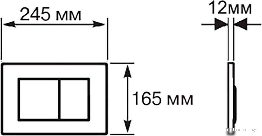Панель смыва Aquatek KDI-0000040 (черный матовый)