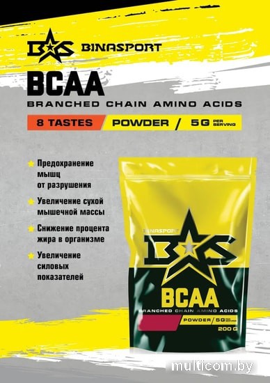 Аминокислоты Binasport BCAA (200г, черная смородина)