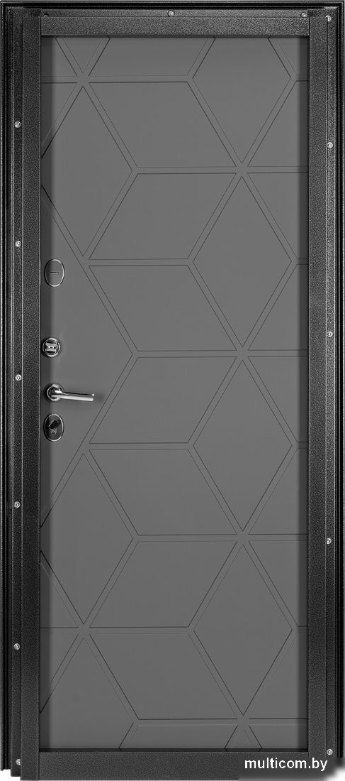 Металлическая дверь Guard Термо MG75 97х205 левая (черное серебро/серый)