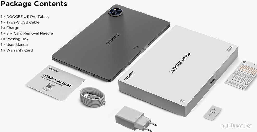 Планшет Doogee U11 Pro 6GB/256GB (черный)