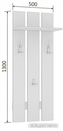 Вешалка для одежды Кортекс-мебель Лара ВП1 (дуб сонома)
