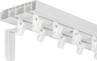 Карниз для штор СинДекор 2-рядный С прищепкой и кронштейном (3.5м)