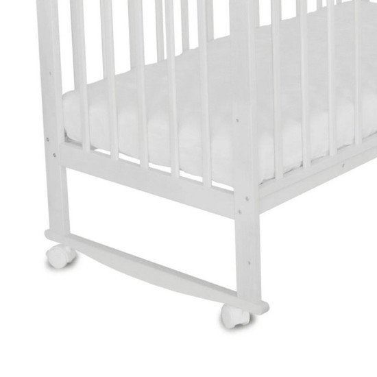 Классическая детская кроватка Pituso Tip-Top (колесо-качалка, белый)