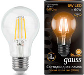 Светодиодная лампа Gauss E27 6Вт 2700К [102802106]