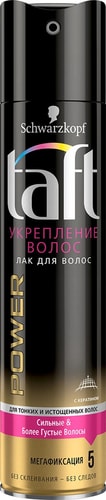 Taft Лак Power Укрепление волос мегафиксация 225 мл