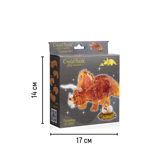 3Д-пазл Crystal Puzzle Трицератопс 90171