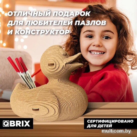 3Д-пазл QBRIX Утка органайзер 20022