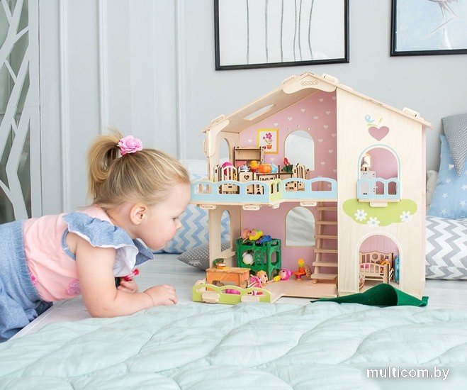 Кукольный домик Woody Счастливая семья 2277