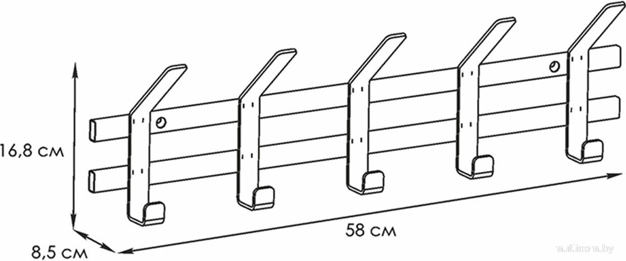 Вешалка для одежды ЗМИ Торонто 5 ВНТ5 (графит)