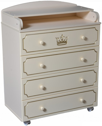 Детский комод Антел Nikol 800/4 МДФ (слоновая кость)