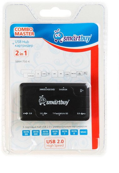 Кардридер SmartBuy SBRH-750-K