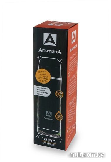 Термос Арктика 102-500 500мл (черный глянцевый)