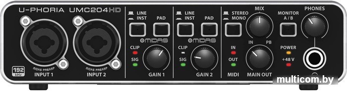 Аудиоинтерфейс BEHRINGER U-Phoria UMC204HD