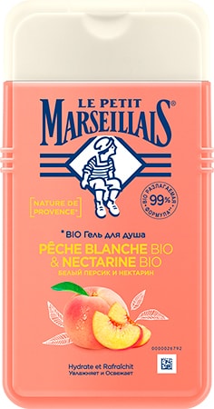 Косметика по уходу за телом Le Petit Marseillais Гель для душа белый персик и нектарин 250 мл