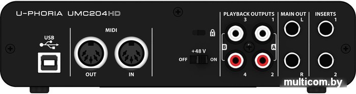 Аудиоинтерфейс BEHRINGER U-Phoria UMC204HD