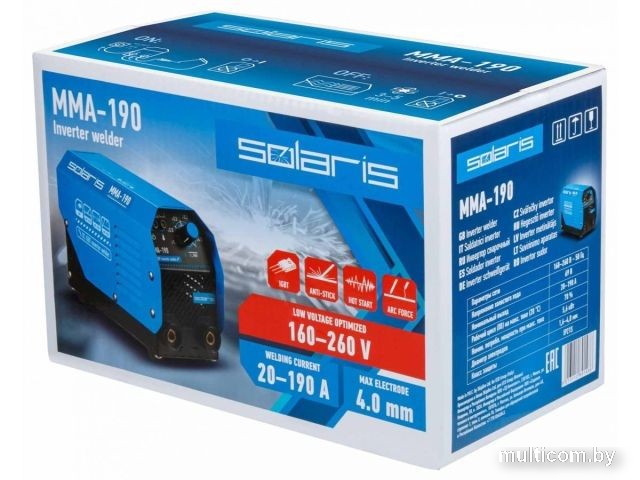 Сварочный инвертор Solaris MMA-190